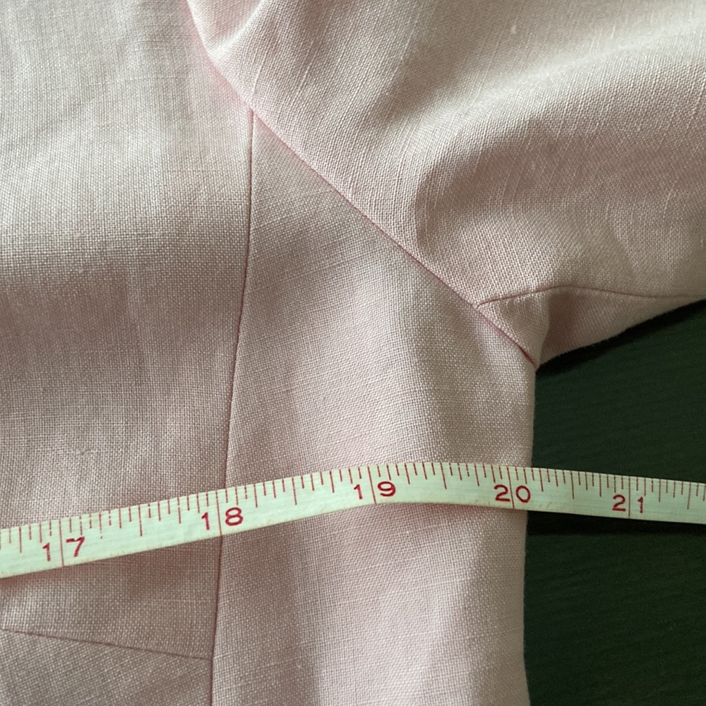 LINEN BLEND BLAZER PEA JACKET SEMI- CROPPED - Picture 9 of 10